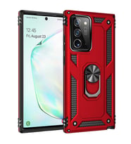 Samsung Galaxy Note 20 Ultra Kılıf Yüzüklü Standli Tank Kapak (Kırmızı)
