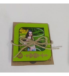 Spotify Tasarımlı Kişiye Özel Polaroid Çerçeve (Yeşil)