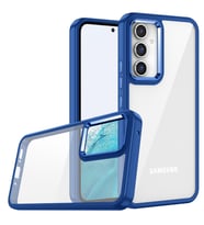 Samsung Galaxy A14 Kılıf Case, Kamera Lens Korumalı Elektroplatin Kaplama Sert PC Koruyucu Colourful Platinum Serisi (Lacivert)