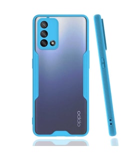 Oppo A74 4G Kılıf Zore Parfe Kenarları Pastel Renk Silikon Kılıf (Mavi)