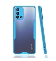 Oppo A74 4G Kılıf Zore Parfe Kenarları Pastel Renk Silikon Kılıf (Mavi)