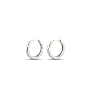 Taşsız Tamtur 12 mm Halka 925 Ayar Gümüş Unisex Küpe (Gümüş)