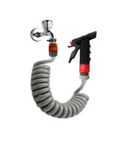 Plasyay Spiral Sulama Yıkama Hortum Rekorlu ve Yeni Tetik Başlıklı Set 3 Metre (Gri)