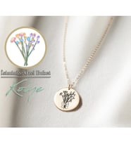Çelik İsim buketi kolye I Kişiye özel (Gold)