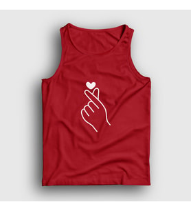 Presmono Unisex Sarı Finger Heart Bts Atlet 266300tt (Kırmızı)