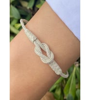 Gemici Düğümü Oksitli Gümüş Kazaziye Bileklik : Gümüş - Altın - 19 cm : Gümüş - 20 cm : Oksitli - 21 cm : Gümüş - Altın - 20 cm (Gümüş)