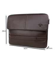 UNİSEX 12 & 13 İNÇ MACBOOK  DOSYA EVRAK VE LAPTOP ÇANTASI (Kahverengi)