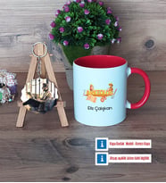 Arkeolog Kupa Bardak Beyaz ve Fotoğraflı Ahşap Anahtarlık Hediye (Model 2)