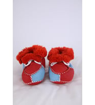 Babyhola Kız Erkek Bebek %100 Deri Patik Panduf Yenidoğan İlk Adım Ayakkabı Kutulu Hediyelik 8000 (Kırmızı)