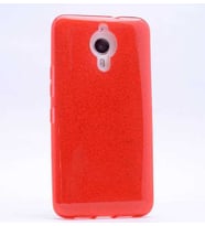 General Mobile 5 Plus Kılıf Simli Parlak Shining Kapak (Kırmızı)