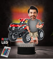 Doğum Günü Hediyesi,Sevgiliye Hediye, Kişiye Özel Fotoğraflı Atv Tasarımlı Karikatür 3D Led Lamba (RGB)