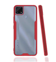 Realme C25 Kılıf Zore Parfe Kenarları Pastel Renk Silikon Kılıf (Kırmızı)