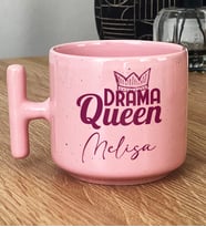 Kişiye Özel Drama Queen Hediye Pastel T Kupa Sevgiliye Arkadaşa Hediye (Pembe)