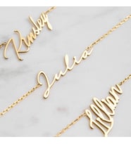 Kişiye Özel Yazılı Kolye  925 AYAR GÜMÜŞ KOLYE (Gold)