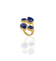 Kadir Jewellery 22 Ayar Altın Kaplama Zirkon Taşlı Kadın Vintage Yüzük (Parlement)