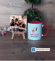 Kadın Kuaförü Fotoğraflı Dekoratif Taş, Kupa Bardak Beyaz Hediye (Model 2)