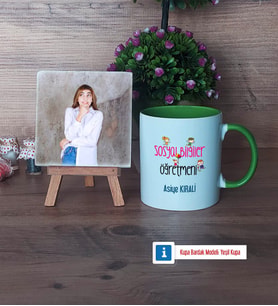 Sosyal Bilgiler Öğretmeni Fotoğraflı Dekoratif Taş, Kupa Bardak Beyaz Hediye (Model 14)