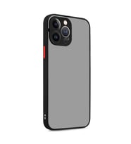 Uyumlu Model Apple iPhone 13 Pro Max Kılıf Kamera Korumalı Mat Kapak (Siyah)