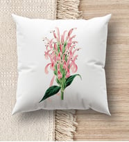 BK Gift Çiçek Tasarımlı Beyaz Kırlent Yastık, Ev Hediyesi, Ev Dekorasyonu, Dekoratif Hediye (Model 8)