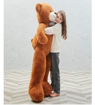 SOLE 160 cm Papyonlu Peluş Ayı-DEV Boy-Sevgiliye Özel HEDİYE - % 100 YERLİ (Kahverengi)