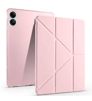 Xiaomi Poco Pad Kılıf Tri Folding Kalem Bölmeli Standlı Kılıf (Rose)