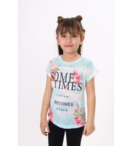 Toontoy Kız Çocuk Sometimes Baskılı Tişört (Mint Yeşili)