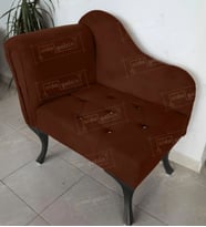 Yeni Model Tekli Köşe Koltuğu Josefin Bench Siyah Ayak (Kahverengi)