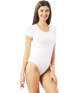 Özkan Bayan Kısa Kollu Bisiklet Yaka Çıtçıtlı Body 0601 (Ten)