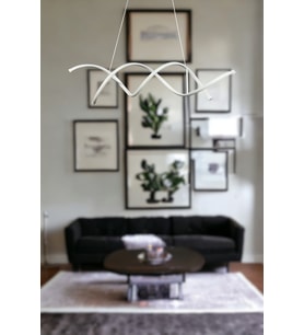 Lumora Modern Tasarım Beyaz Ledli Cafe - Mutfak - Salon 2 Li Led Avize (Beyaz)