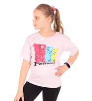 Toontoy Kız Çocuk Baskılı Tişört (Açık Lila)