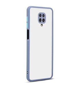 Xiaomi Redmi Note 9S Kılıf Zore Hux Düğme ve Kapak Zıt Renk Kılıf (Mor)