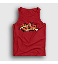 Presmono Unisex Sarı Logo Oyun Street Fighter Atlet 324008tt (Kırmızı)