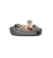 Prado Yıkanabilir Büyük Irk Köpek Yatağı Minder 90x70cm (Gri)