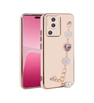 Xiaomi Mi 13 Lite Kılıf El Tutamaçlı Kamera Korumalı Zore Taka Silikon Kapak (Pembe)