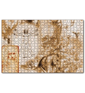 Cakapuzzle  Leonardo Da Vinci Ve Eserleri  Puzzle Yapboz MDF (Ahşap) (255 Parça)