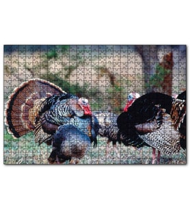 Cakapuzzle Kabaran İki Hindi  Puzzle Yapboz MDF (Ahşap) (1000 Parça)