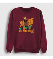 Presmono Unisex Beyaz King The Notorious BIG Sweatshirt 40947tt (Bordo)