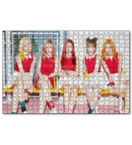 Cakapuzzle Black Pink Kore Pop Kırmızı Beyaz Lacoste  Puzzle Yapboz MDF (Ahşap) (255 Parça)