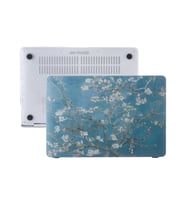 MacBook Pro Retina Kılıf HardCase A1425 A1502 2012/2015 ile Uyumlu Flower03 (Siyah-Lacivert)