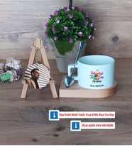 Teknoloji ve Tasarım Öğretmeni Kupa Bardak Beyaz ve Fotoğraflı Ahşap Anahtarlık Hediye Öğretmenler Günü Hediyesi (Model 8)