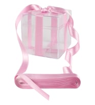 Saten Kurdele 1 CM 10 mt (Pembe)