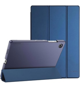 Samsung Galaxy Tab A7 Lite T220 T225 T227 Kılıf New PU Deri Smart Standlı Case (Lacivert)