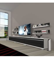 Decoraktiv Eko 270R Mdf Tv Ünitesi Tv Sehpası (Siyah - Beyaz)
