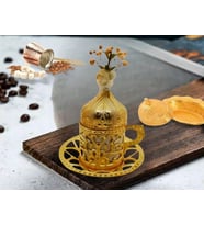 Sarmasik Tek Fincan Gold Renk Hediye Fincan Kahve Fincanlari (Gold)