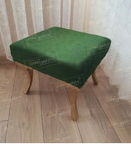 Ayak Ucu Kapı Önü Antre Düz Bench Puf Gold Ayak (Yeşil)