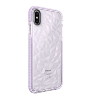 iPhone XS Max 6.5 Kılıf Buzz Köşeleri Airbagli Prizmatik Tasarım (Mor)