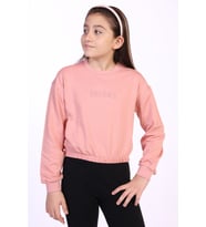 Toontoy Kız Çocuk Dreams Nakışlı Sweatshirt (Pudra)