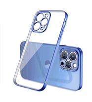 Apple iPhone 13 Pro Kılıf Zore Glitter Full Renkli Silikon Kılıf (Mavi)