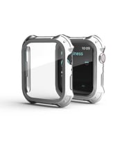 Apple Watch 7/8/9 41mm Tank Zırh Kasa ve Ekran Koruyucu 10 (Gümüş)