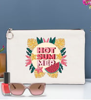 BK Gİft Yaz Temalı-8 Astarlı Portföy Çanta 30x21cm(12 Renk Seçeneği), Baskılı El Çantası, Organizer Çanta (Ham)